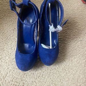 Royal blue platforms